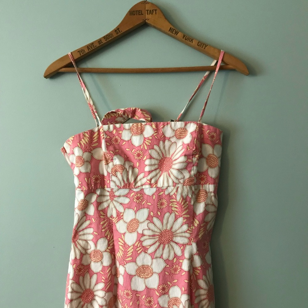 [Vintage] Windsor Floral Sheath Sundress Tie Back - Picture 6 of 8